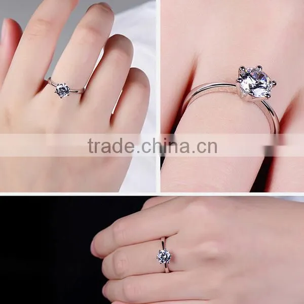 china factory direct sale diamond cz 925 sterling silver rings