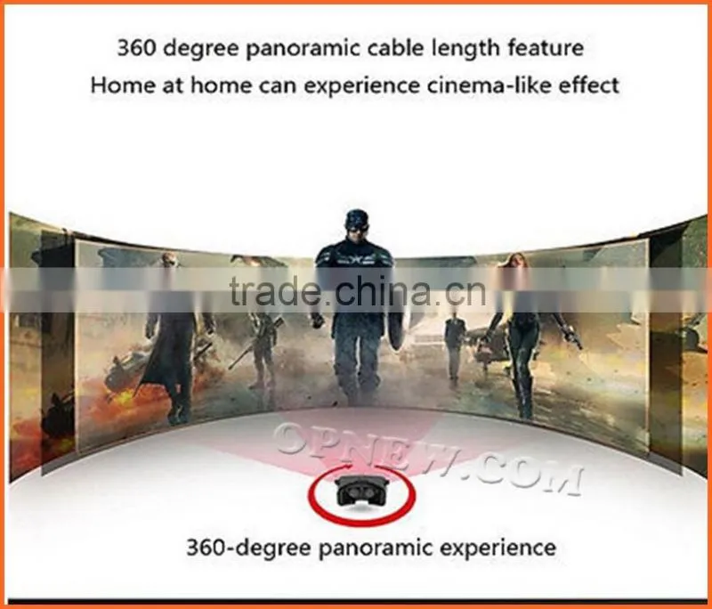 2016 hot selling VR BOX 2.0 Virtual Reality Glasses 3D VR Headsets Helmet with Bluetooth Remote Controller
