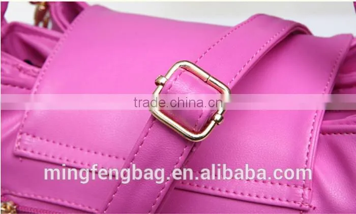2015 New Fashionable Tote and Single Shoulder Leisure PU Lady Women Bag