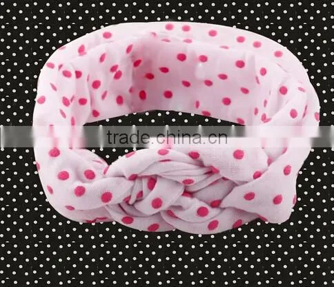 Red Toddler Baby Girls Polka Dot Headband Hair Band Headwear Wrap Accessories
