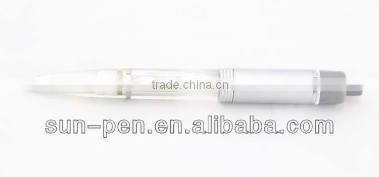 metal LED pen with red and blue light