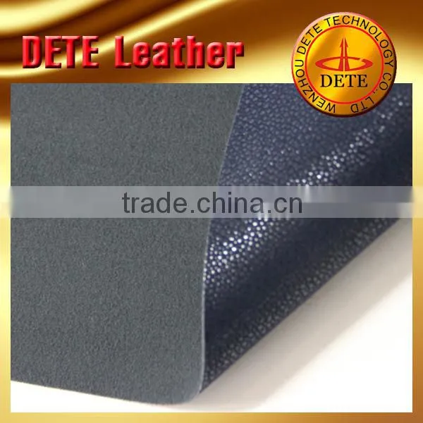 Litchi grain pu synthetic leather/faux leather/WenZhou shoes leather