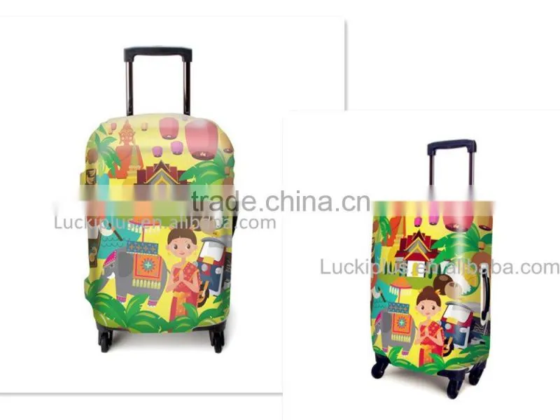 Luckiplus Elastic Flexible Luggage Cover Spandex Polyester Trolley Case Cover