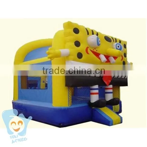 cheap 0.55mm pvc tarpaulin commercial inflatable bouncer for sale