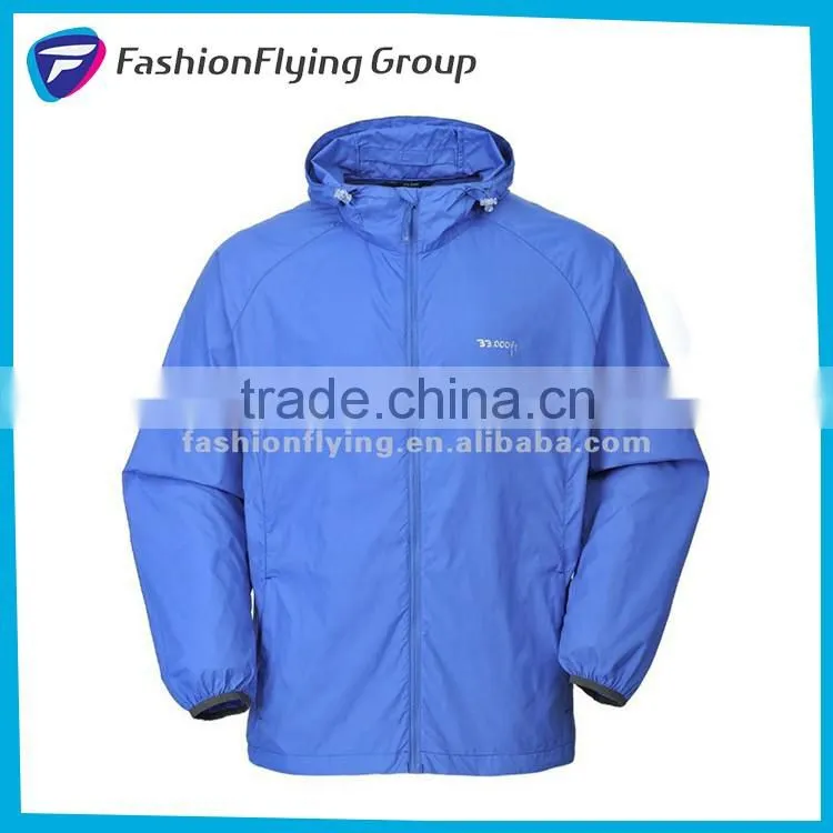 Custom Men's Lightweight New Outdoor Safety Pullover Windbreaker Jacket
