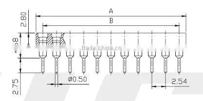 Pitch 2.54mm Pin grd arry Socket& Adapter