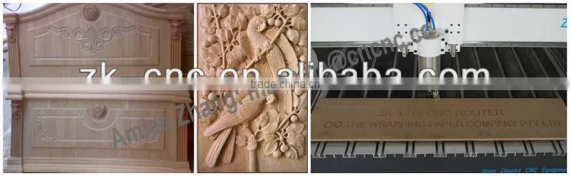 Auto Tool Changing Wood CNC Engraving Machine Changing 3 Spindles With Original NcStudio System Dust Collector ZK-1325