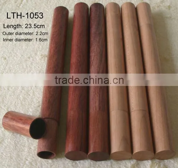 wooden tube with holder