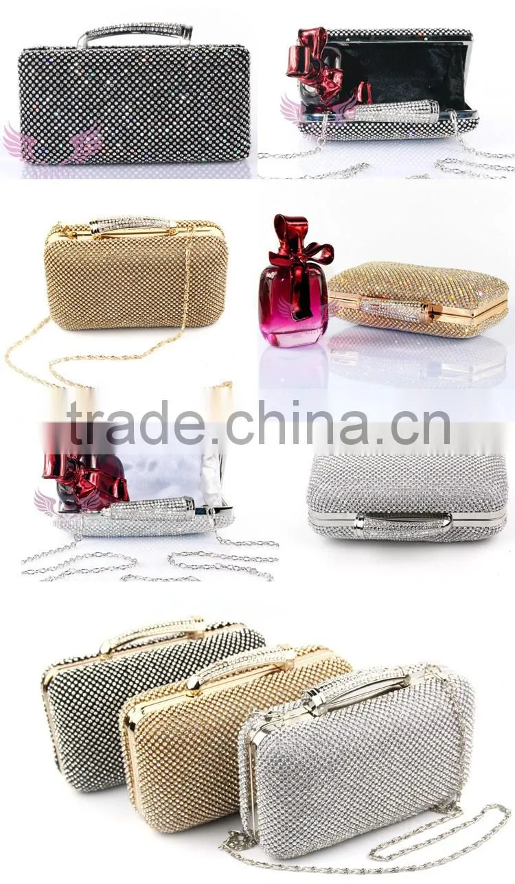 New Design Handmade Crystal Box Evening Bag & Box Clutch