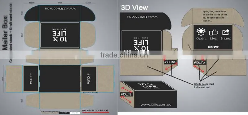 2016 cheap mailer box in packaging box