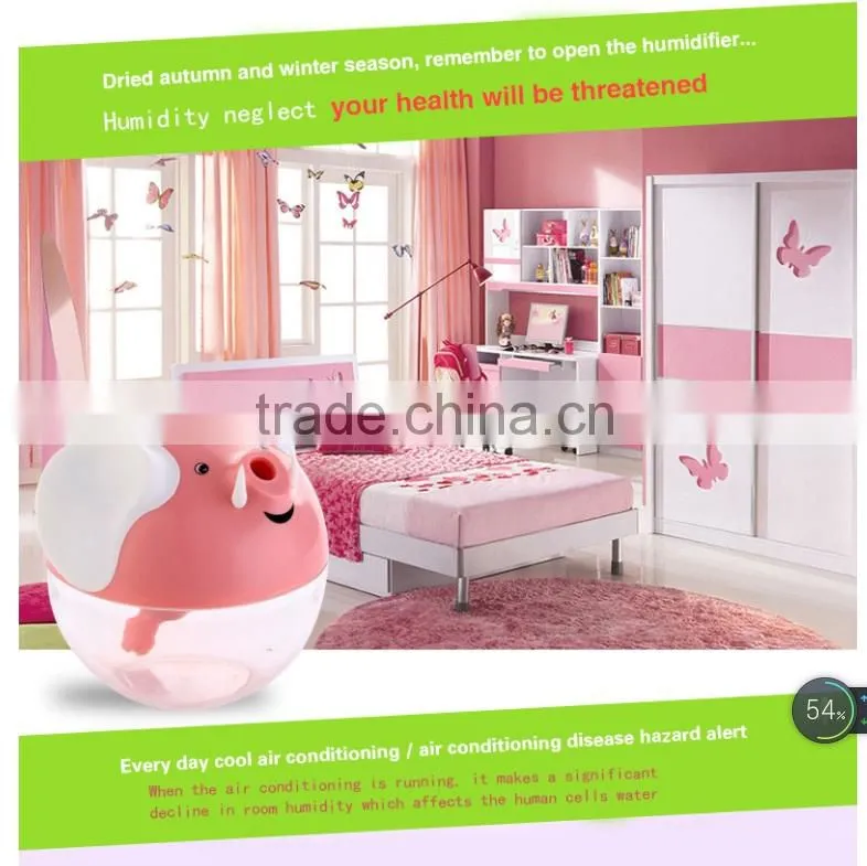 230ml 3 colours ultrasonic Mini USB Humidifier with LED Light/ ultrasonic air cleaner