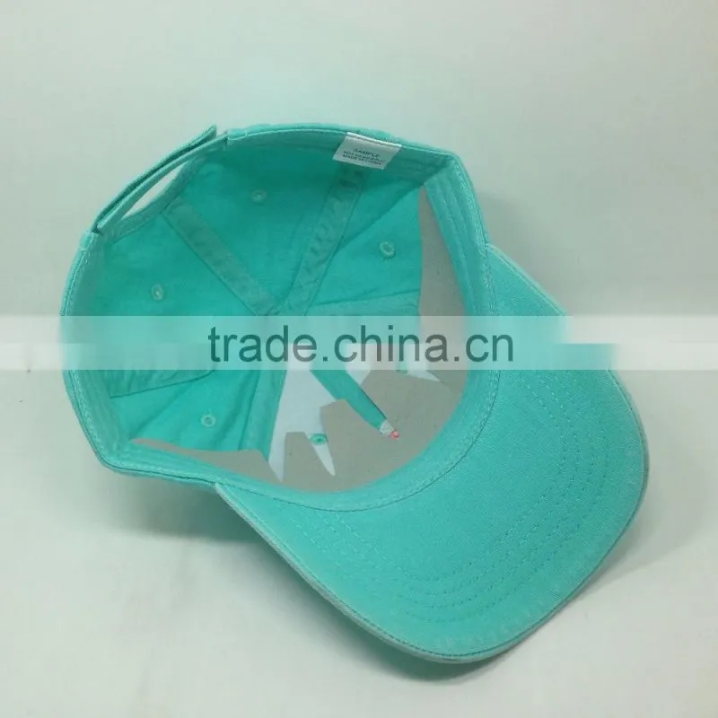 Wholesale 6 panels 100% Cotton Plain custom promotional baseball cap