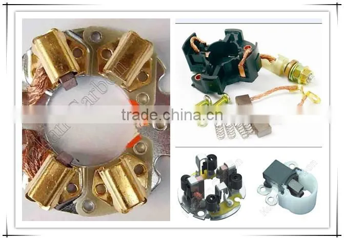 Slip ring brush holder for AC motor