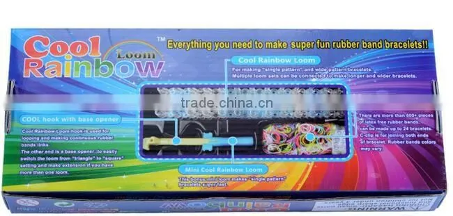 educational DIY toy for kids crochet kit rainbow loom FS0084