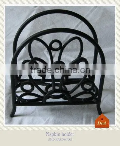 Metal antique flower napkin holder