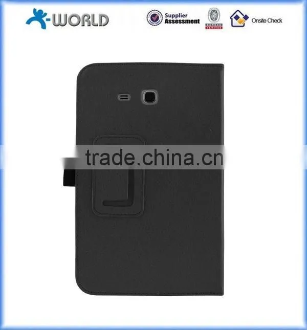 Classic Litchi Pattern Slim Exactly Fit Folio Leather Case for Samsung Galaxy Tab A 7.0
