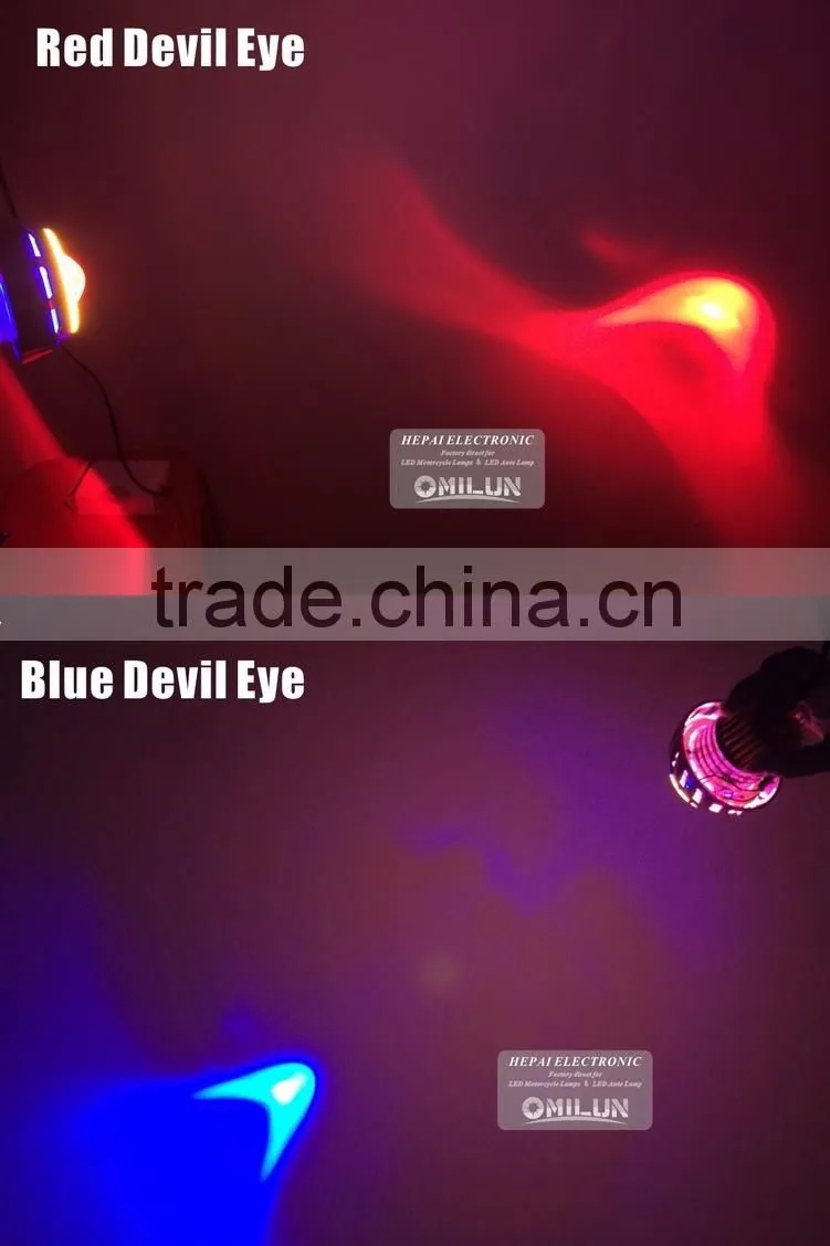 Factory direct double angel eye projector lens for motorcycle headlight