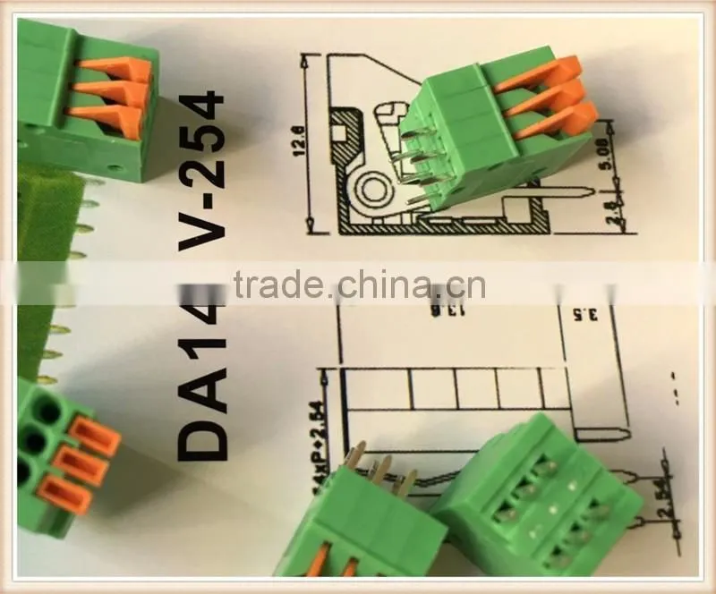 Video Device 2.54MM Screwless Terminal Connectors Blocks