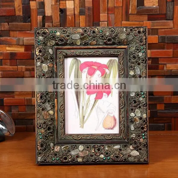 Top quality Western-style wall Decorative archaistic wooden picture Rahmen Handmade Antique Natural solid wood photo frame