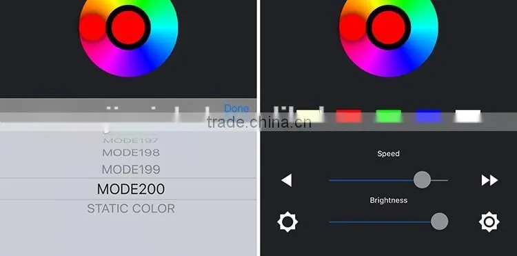 WS2811 magic digital dream color rgb led strip can be controled by cellphone bluetooth