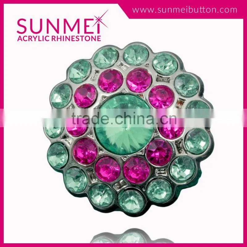 Fashion Style Shinny Rhinestone Garment Accessories Button Earrings