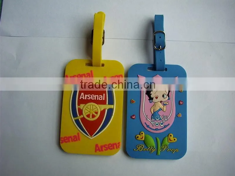 Embossment Soft PVC Travel Name Tag For Kid Travel