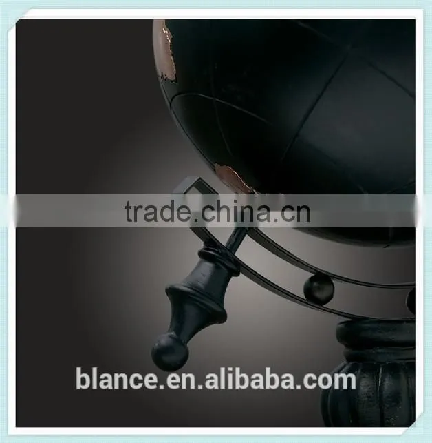 retro resin unique world globe for home decoration