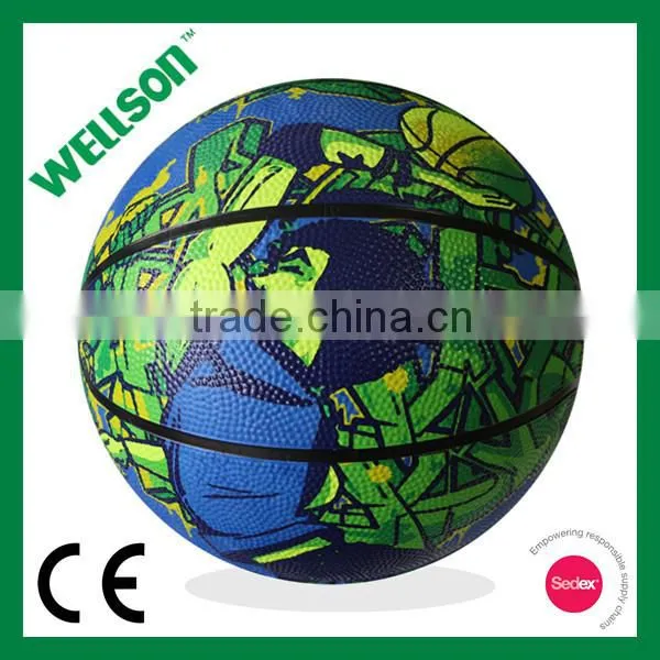 Multiply allover printed rubber basketball