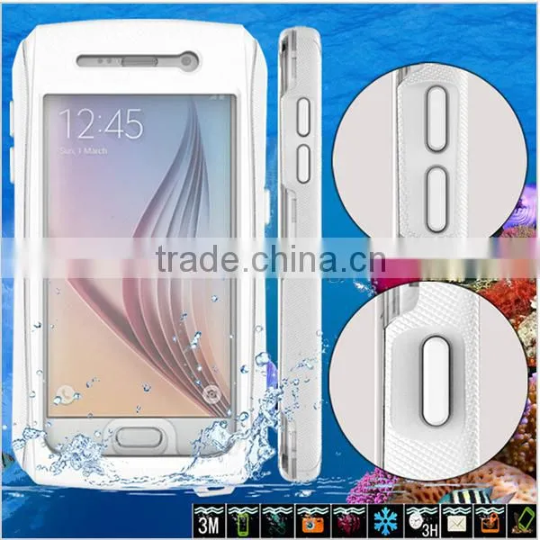 IPX68 Waterproof Phone Case for Samsung Galaxy S6 S6 Edge With Button