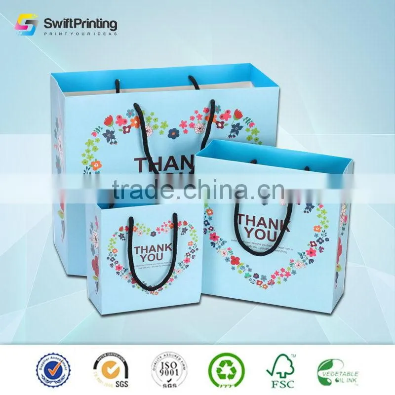 2015 hot selling elegant spotted paper bags