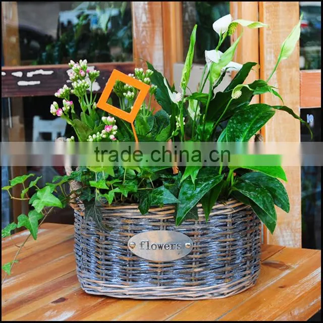 plastic rattan basket basket