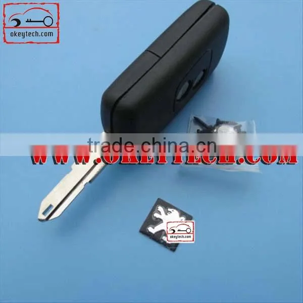 OkeyTech Peugeot 206 C2 2 buttons flip remote key shell for peugeot 206 key for Peugeot key
