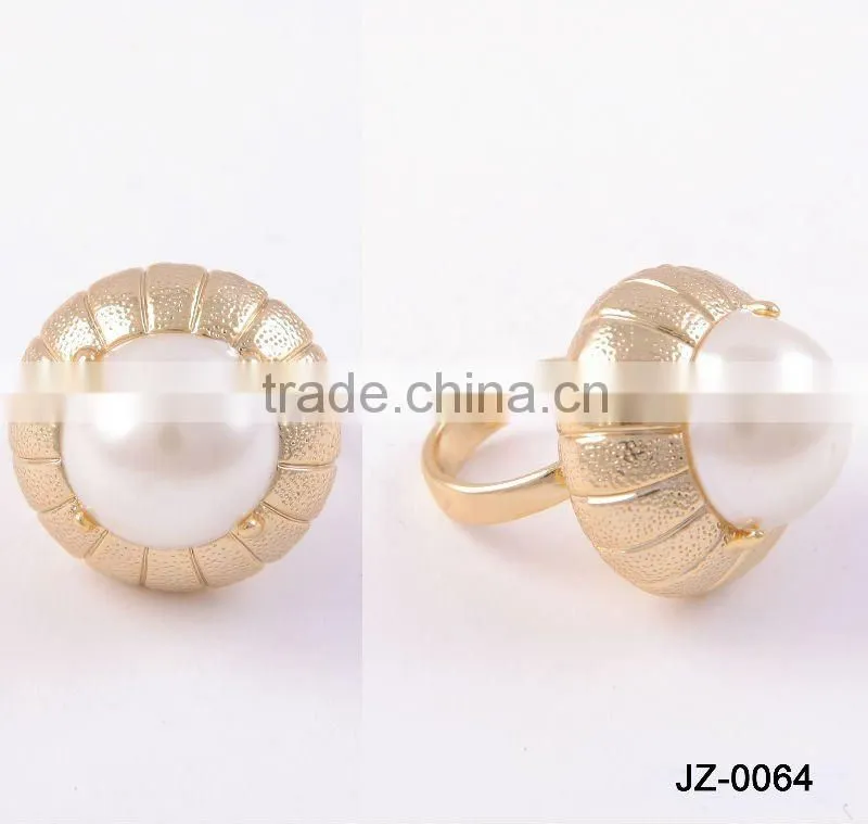 2012 new fashion silver pearl rings