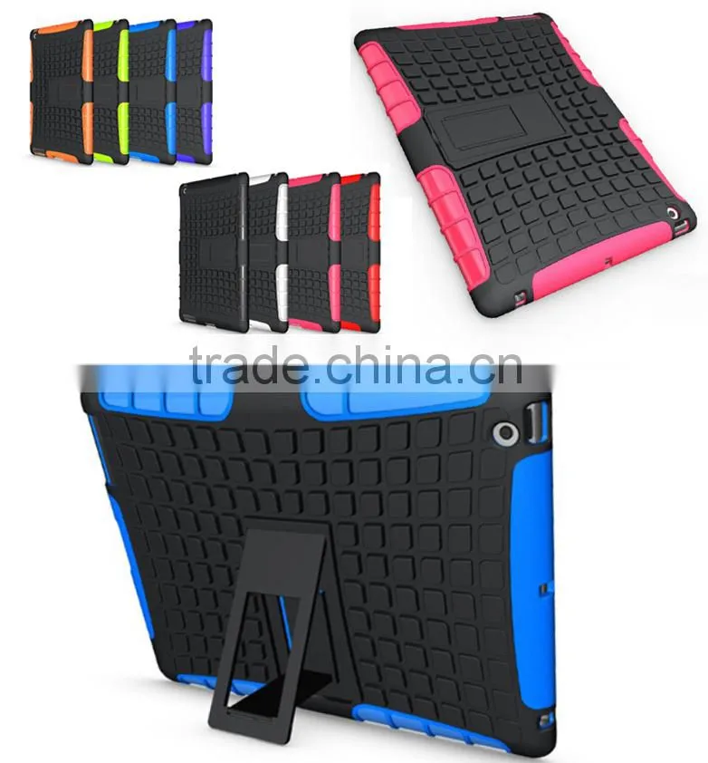 Dual Layer Slim Hybrid Case tablet cover 2 in 1 dual layer case with kickstand TPU PC for ipad 2 3 4