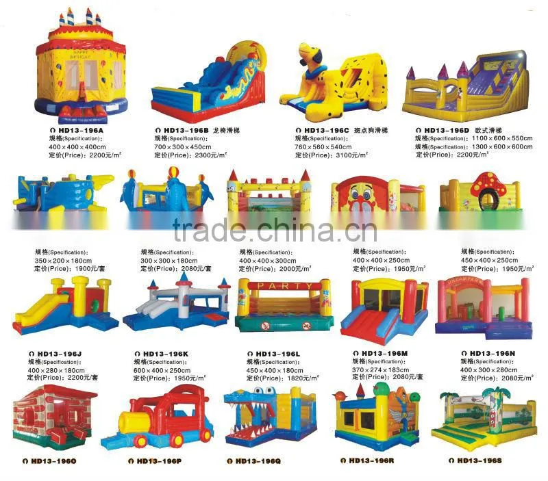 commercial cartoon inflatable slide