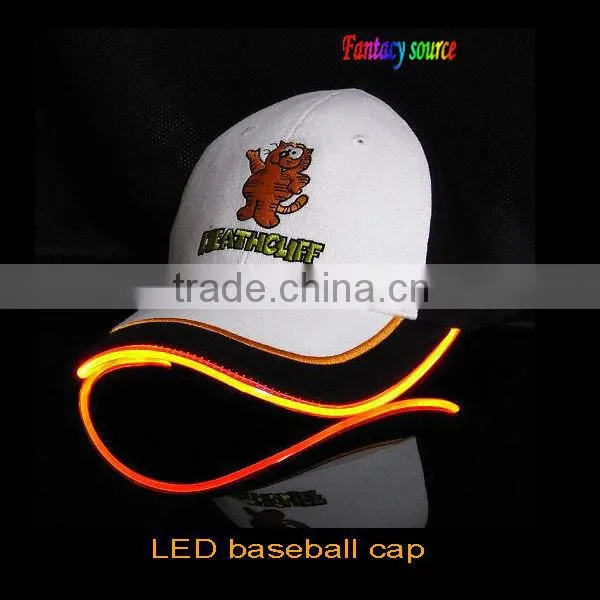 2016 wholesale led baseball cap,light up led cap hat with 100% cotton material