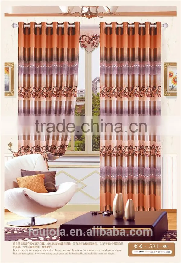 New printed blackout designs living room curtains blackout fabric design