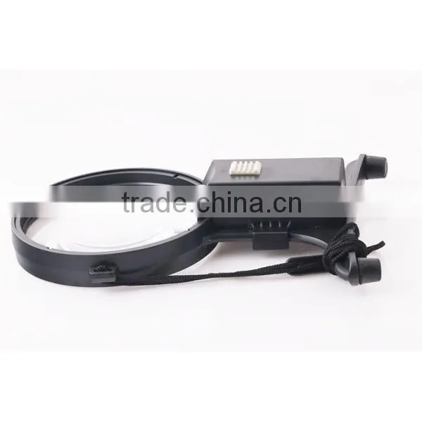 LED Lighted 2x Power Hand-Free magnifier Helping Hand Magnifier