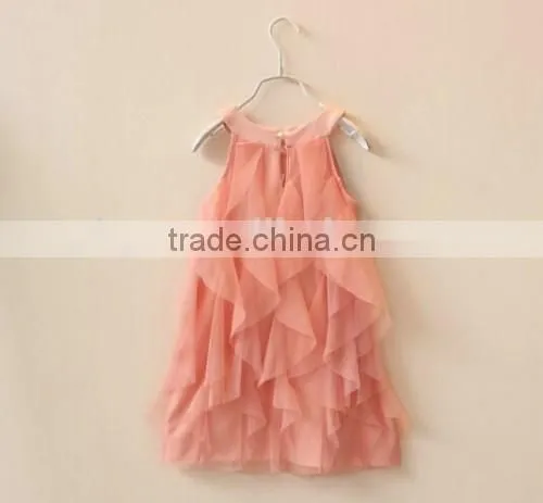 DR000069 Fancy Line Style Dress Pink Yellow Line Style Dress