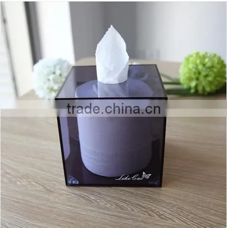 Hight quality new design cheap Acrylic tissue box promotion customized