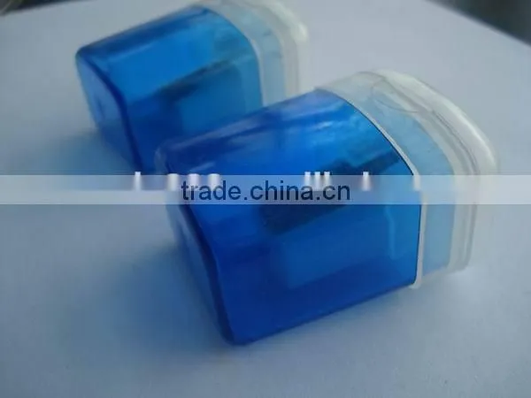 high quality new factory plastic square pencil sharpener for logo printing