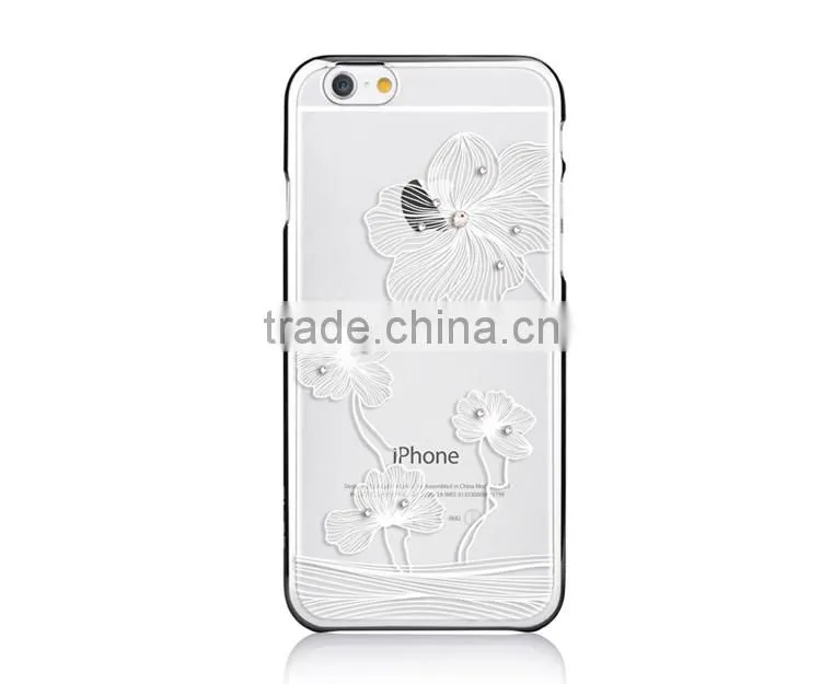 Comma Ultra Slim PC Hard Case for iPhone 6, Electroplating Bling Element Back Screen Cover for iPhone 6s