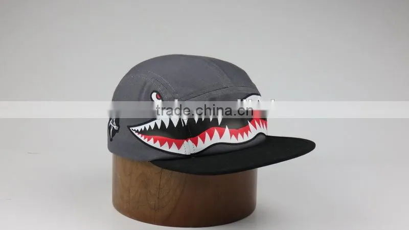 100% cotton flat brim sports cap with nice printed logo