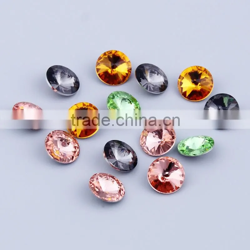 Oval shaped nail crystal stones for clothes decoration