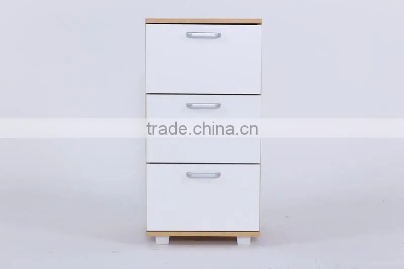 NOAHSION Beautiful Melamine Night Stand Or Drawer Chest With 3 Drawers