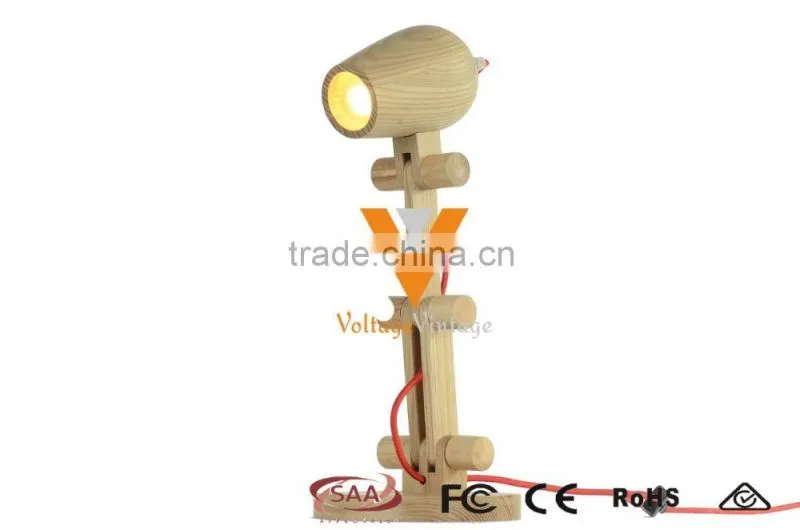 Manufacturer's Premium Modern Design Wood Table Lamp Studio Desk Light Bedroom Table Lamp