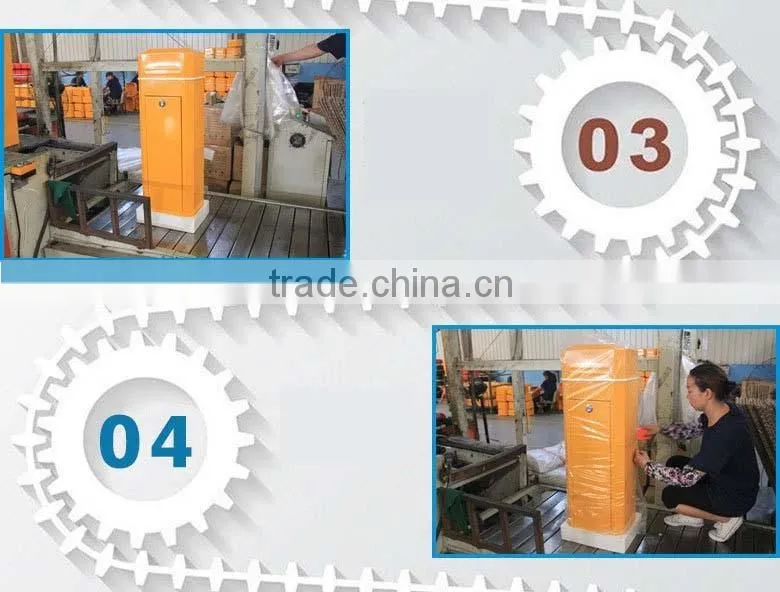 automatic boom barrier gate with rubber on boom