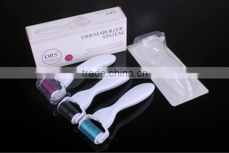 2016 hot 1200 needles body roller 3in1 derma cosmetic roller kit for dermatology