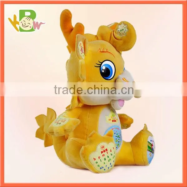 Plush toy top 10 factory price promotion gift Plush speaking Dinosaur toy
