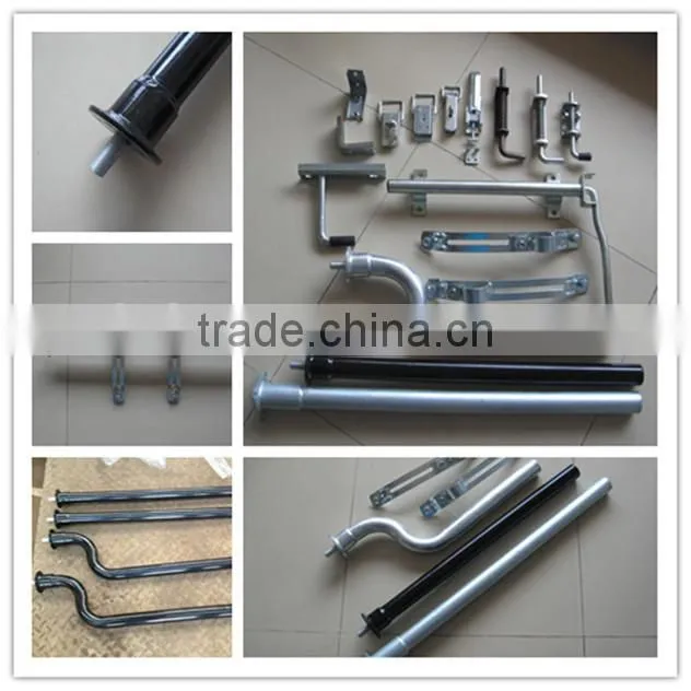 Mudguard tube with round base zinc finish powder coated finish